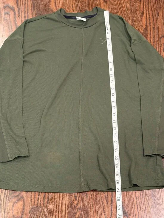 Gymshark Training Long Sleeve Top - Deep Olive Green - Small - Picture 12 of 12